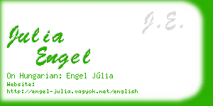 julia engel business card