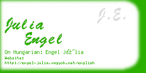julia engel business card